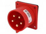 Connector: AC supply 3-phase | socket | male | 32A | 400VAC | IEC 60309