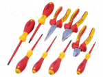 Kit: pliers and screwdrivers | Pcs: 9 | 1kVAC