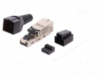 Plug | RJ45 | PIN: 8 | Cat: 6a | shielded | Layout: 8p8c | RJ45 plug | male