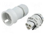 Plug | Connector: circular | male | PIN: 3 | silver plated | 20A | 250V