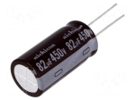 Capacitor: electrolytic | THT | 82uF | 450VDC | &Oslash;16x31.5mm | &plusmn;20% | 2000h