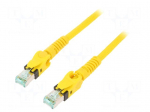Patch cord | S/FTP | 6a | stranded | Cu | PUR | yellow | 10m | halogen free