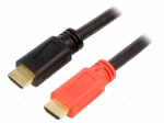 Cable | HDMI 1.3,with amplifier | HDMI plug,both sides | 15m | black