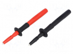 Test probe | 3A | 1kV | black | Socket size: 4mm | Kit: 2x test probe
