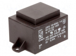 Transformer: encapsulated | 6VA | 230VAC | 9V | 667mA | Mounting: PCB