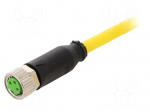 Connection lead | M8 | PIN: 3 | straight | 5m | plug | 60VAC | 4A | -40&divide;80&deg;C