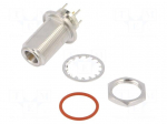 Connector: N | socket | female | straight | 50&Omega; | THT | gold-plated | PTFE
