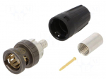 Connector: BNC | plug | male | straight | 75&Omega; | crimped | gold-plated