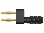 Laboratory connector: 2mm banana | stackable safety shunt | 12A