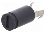 Fuse holder | 5x20mm | 250V | 855 | on panel | black | UL94V-0 | IP40 | 5m&Omega;