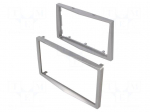 Radio frame | Opel | 2 DIN | shiny silver,silver