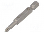 Screwdriver bit | Phillips | PH1 | 1/4" | Overall len: 50mm
