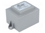 Transformer: encapsulated | 18VA | 230VAC | 15V | 15V | 600mA | 600mA | PCB