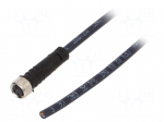 Cable: for sensors/automation | M8 | PIN: 3 | straight | 3m | plug | 60VDC