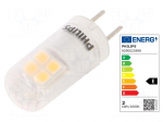 LED lamp | white warm | GY6,35 | 12VAC | 215lm | P: 1.8W | 300&deg; | 3000K