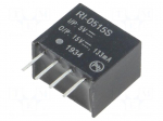 Converter: DC/DC | 2W | Uin: 4.5&divide;5.5VDC | Uout: 15VDC | Iout: 133mA | SIP4