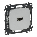 Screw-type socket HDMI 1.3 Valena Allure - aluminium