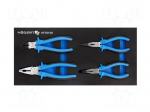 Tools set: pliers | in a foam tray | 4pcs.