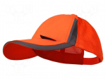 High-visibility cap | adjustable,vented | Size: 56&divide;61mm | orange