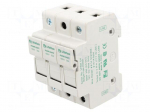 Fuse holder | 10x38mm | for DIN rail mounting | 30A | 600V | Poles: 3