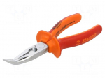 Pliers | side,cutting,curved,half-rounded nose | 170mm