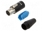 Connector: XLR mini | plug | female | 5A | 500V | PIN: 5 | straight | 24AWG