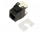 Connector: RJ45 | socket | PIN: 8 | Cat: 6a | unshielded | 8p8c | black