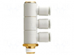 Push-in fitting | threaded,angled 90&deg; | -1&divide;10bar | Thread: R 1/4"