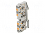Splice terminal: rail | PT | 41A | 1kV | for DIN rail mounting | grey