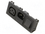 Connector: AC supply | socket | male,female | 10A | 250VAC | IEC 60320