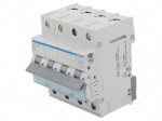 Circuit breaker | 230/400VAC | Inom: 16A | Poles: 4 | Charact: C | 6kA