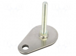 Foot | Base dia: 60mm | M10 | steel | Plunger length: 80mm
