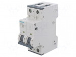 Circuit breaker | 230/400VAC | Inom: 16A | Poles: 2 | Charact: C | 6kA