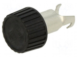 Fuse holder | 10A | 250VAC | on panel | black | UL94V-0 | thermoplastic