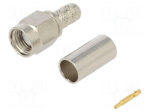 Connector: SMA | plug | male | straight | 50&Omega; | soldering,crimped | PTFE