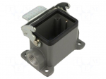 Enclosure for connectors: HDC | size 6B | with latch | angled | M20