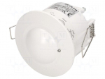 Microwave motion detector | ceiling | 230VAC | IP20 | -20&divide;50&deg;C | 1&divide;8m