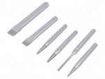 Tools set: punches | Kit: punchers,flat cutter,pin punch