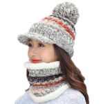 Jalan&otilde;ud, t&ouml;&ouml;riided | Isikukaitsevahendid // Isikukaitsevahendid | Kaitseprillid, Kiivrid, Hingamismaskid // BQ52H Komplet damski czapka i szal grey