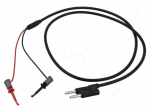 Test lead | 60VDC | 30VAC | 3A | with 4mm axial socket | Len: 1m | black