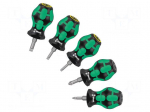 Screwdriver: universal-set | Pozidriv&reg;,slot | STUBBY | 5pcs.