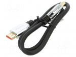 Cable | HDMI plug,both sides | rubber | HDMI 2.1 | 1.8m | black | 30AWG