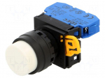 Switch: push-button | 22mm | Stabl.pos: 1 | NO | white | none | IP65 | YW