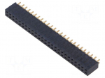 Connector: pin strips | socket | female | PIN: 50 | straight | THT | 2x25