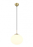 Trio Fomento piekarama lampa 30 cm E27 matt brass/white brushed steel 363100108 4017807616217