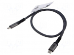 Cable | Thunderbolt 3,Thunderbolt 4,USB 4.0 | 0.5m | black,grey
