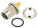 Connector: M12 | 4A | 60V | plug | IP67 | side | THT | Type: unshielded