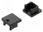 Cap for LED profiles | black | 20pcs | ABS | SMART10