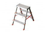 Double-sided step tool, aluminium, 2x3 treads, type FILO