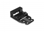 MOUNTING CARRIER - FOR 5-CONDUCTOR TERMINAL BLOCKS - 221 SERIES - 4 mm&sup2; - WITH SNAP-IN MOUNTING FOOT FOR HORIZONTAL MOUNTING - BLACK